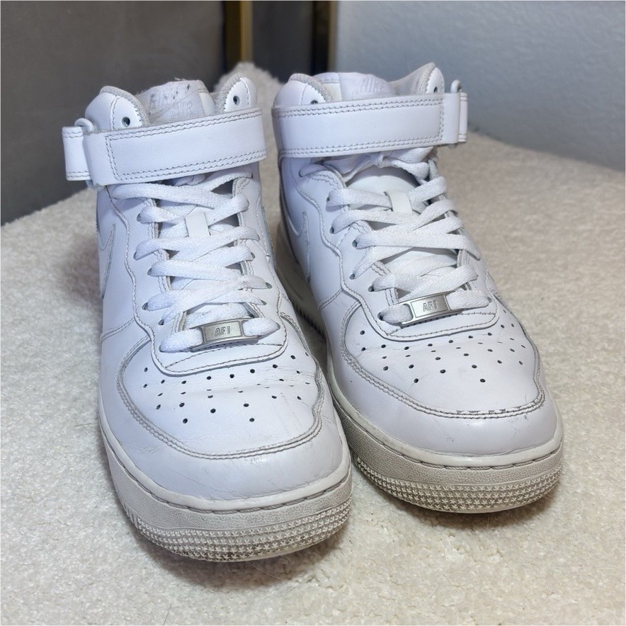 nike air force 1 '07 mid men's white leather sneakers style code 315123 111 nike air force 1 '07 mid men's white leather sneakers style code 315123 111