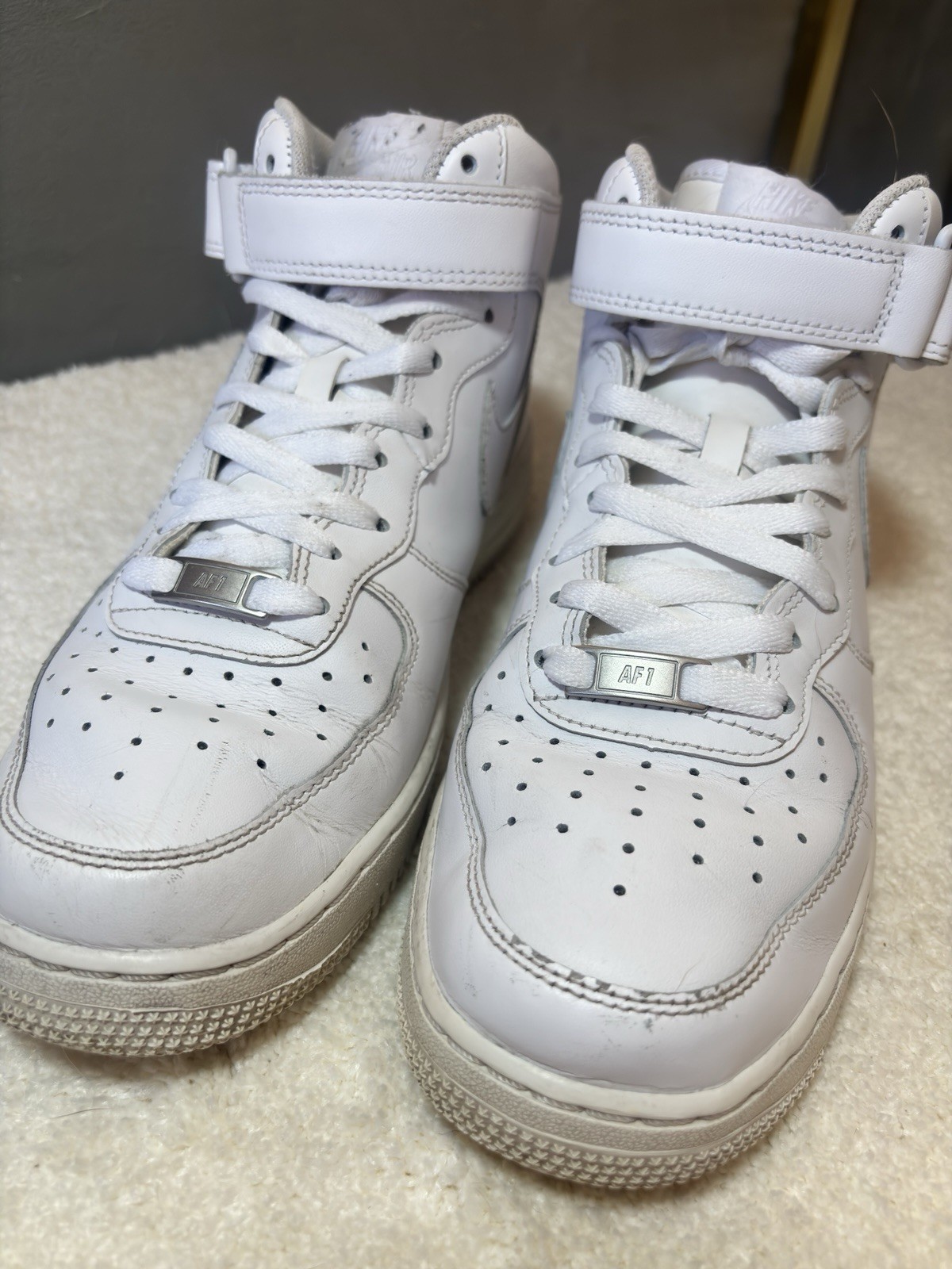 nike air force 1 '07 mid men's white leather sneakers style code 315123 111 nike air force 1 '07 mid men's white leather sneakers style code 315123 111
