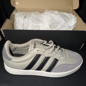 adidas barreda men’s low top lace up colorblock sneakers gray black white