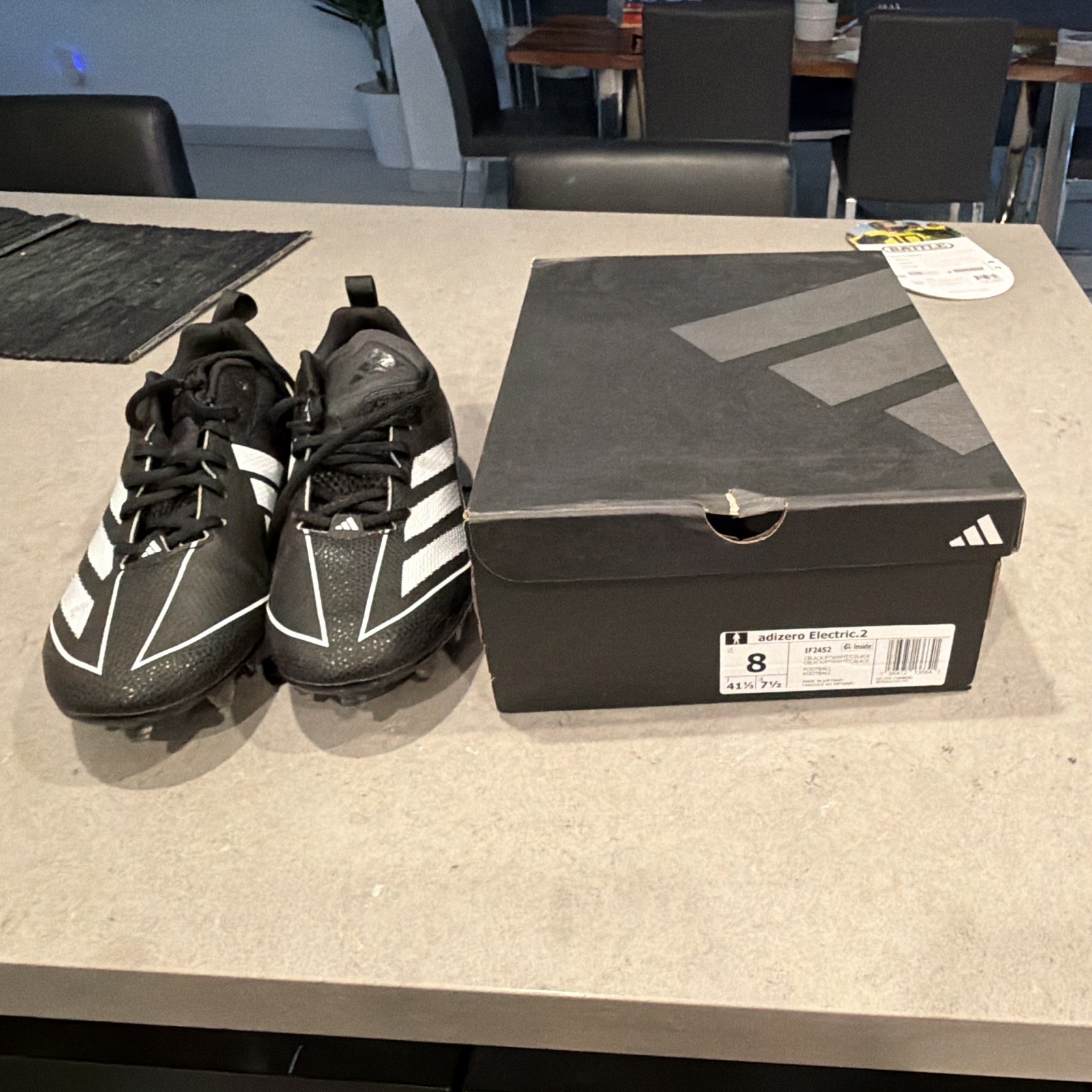adidas adizero electric.2 men’s baseball cleats black/white lace up ie4542 adidas adizero electric.2 men’s baseball cleats black/white lace up ie4542