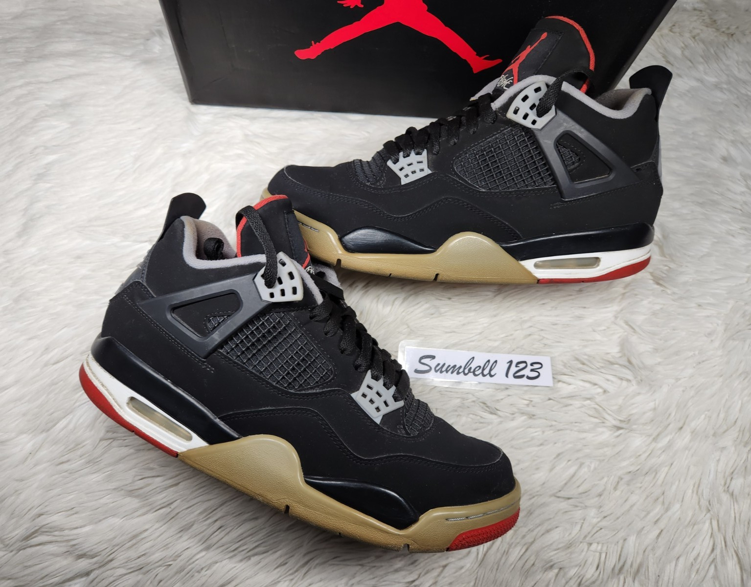 jordan 4 retro og bred black red gray sneaker 2019 men's size 10.5 308497 060 jordan 4 retro og bred black red gray sneaker 2019 men's size 10.5 308497 060