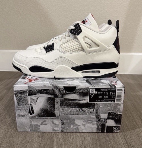 jordan air jordan 4 retro "flight club" sail/black/university red im4002 100 jordan air jordan 4 retro "flight club" sail/black/university red im4002 100