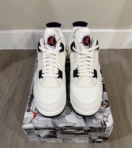 jordan air jordan 4 retro "flight club" sail/black/university red im4002 100 jordan air jordan 4 retro "flight club" sail/black/university red im4002 100