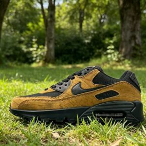 free shipping nike air max 90 premium light british tan velvet brown iq0283 281