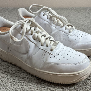 nike air force 1 white leather sneakers cw2288 111 men's size 12