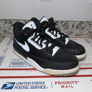 nike air jordan 3 retro th tinker black cement grey sneakers size 10.5 ck4348 00
