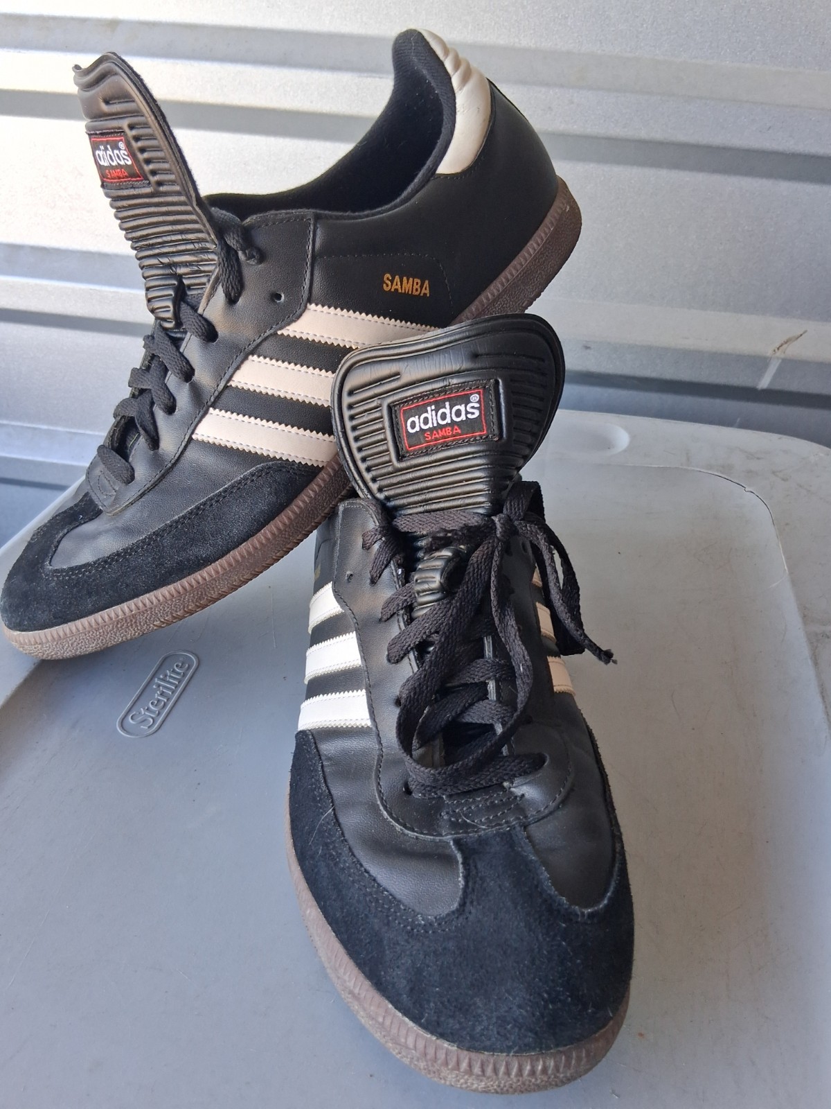 adidas samba classic men's black white gum bottom sneakers shoes 034563 size 13 adidas samba classic men's black white gum bottom sneakers shoes 034563 size 13
