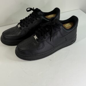 nike air force 1 '07 triple black men's low top leather sneaker cw2288 001