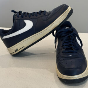 men's nike air force 1 low midnight navy white sneakers shoes 488298 436 size 12