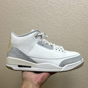 jordan air jordan 3 retro se craft sneakers ivory/gray fj9479 100