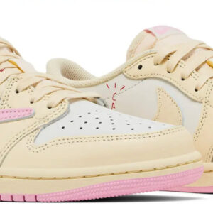 new travis scott x air jordan 1 retro low og shy pink iq7604 100