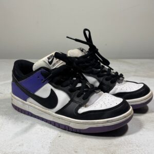 nike sb dunk low pro court purple black white men's shoes bq6817 500 size 9.5