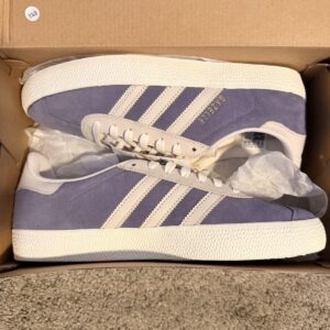 adidas originals gazelle adv low top lace up sneakers purple white hq7546