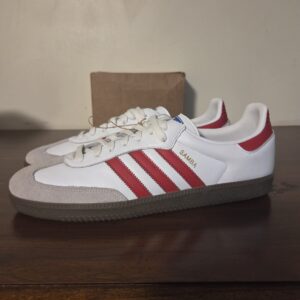 adidas originals samba og white better scarlet men's sz 14 worn once