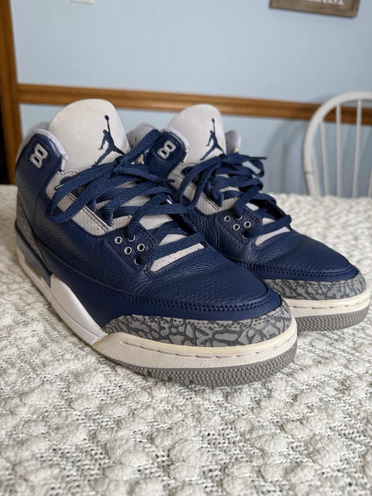 nike air jordan 3 retro “georgetown” – size 11 – clean used condition nike air jordan 3 retro “georgetown” – size 11 – clean used condition