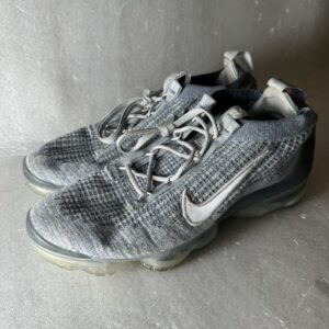 nike vapormax men's 9 flyknit armory grey blue shoes 2021 dh4084 400