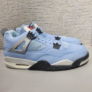 nike air jordan 4 retro mens size us 13 university blue lace up sneaker shoes