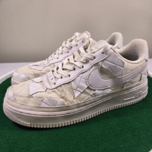 nike air force 1 billie eilish triple white sneakers mens10 patchwork dz3674 100