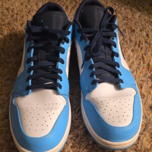 jordan air jordan 1 low "unc" men’s blue/white/black 553558 144 2021