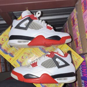 jordan air jordan 4 retro fire red white/black/tech grey low top dc7770 160 2020
