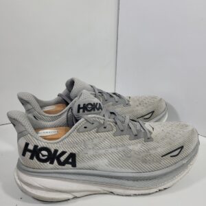 hoka one one clifton 9 men size 12 d grey running shoes sneakers 1127895 hmbc