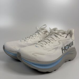 hoka one one clifton 10 white glacier blue mens run shoes 1162030 wtgl sz 13d