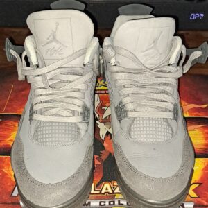 jordan air jordan 4 retro se "wet cement" gray suede sneaker fq7928 001
