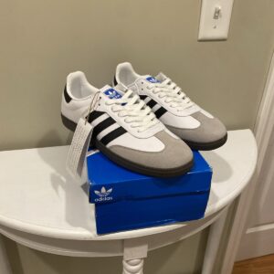 size 9.5 adidas samba og low white black gum