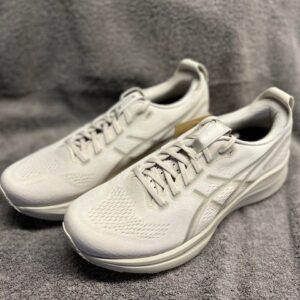 *new* asics gel kayano 32 oatmeal meteor grey men's cushioned running sneakers
