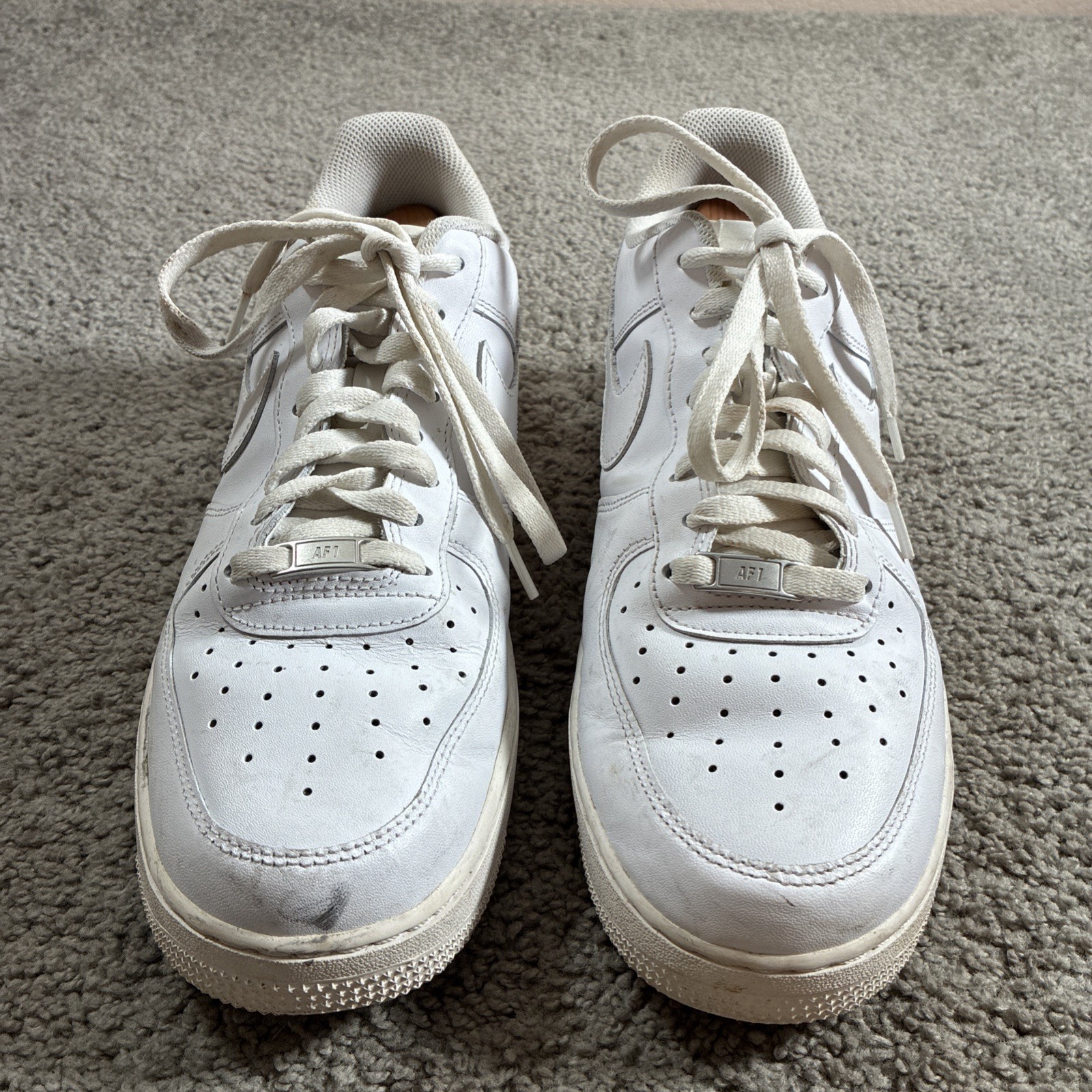 nike air force 1 white leather sneakers cw2288 111 men's size 12 nike air force 1 white leather sneakers cw2288 111 men's size 12