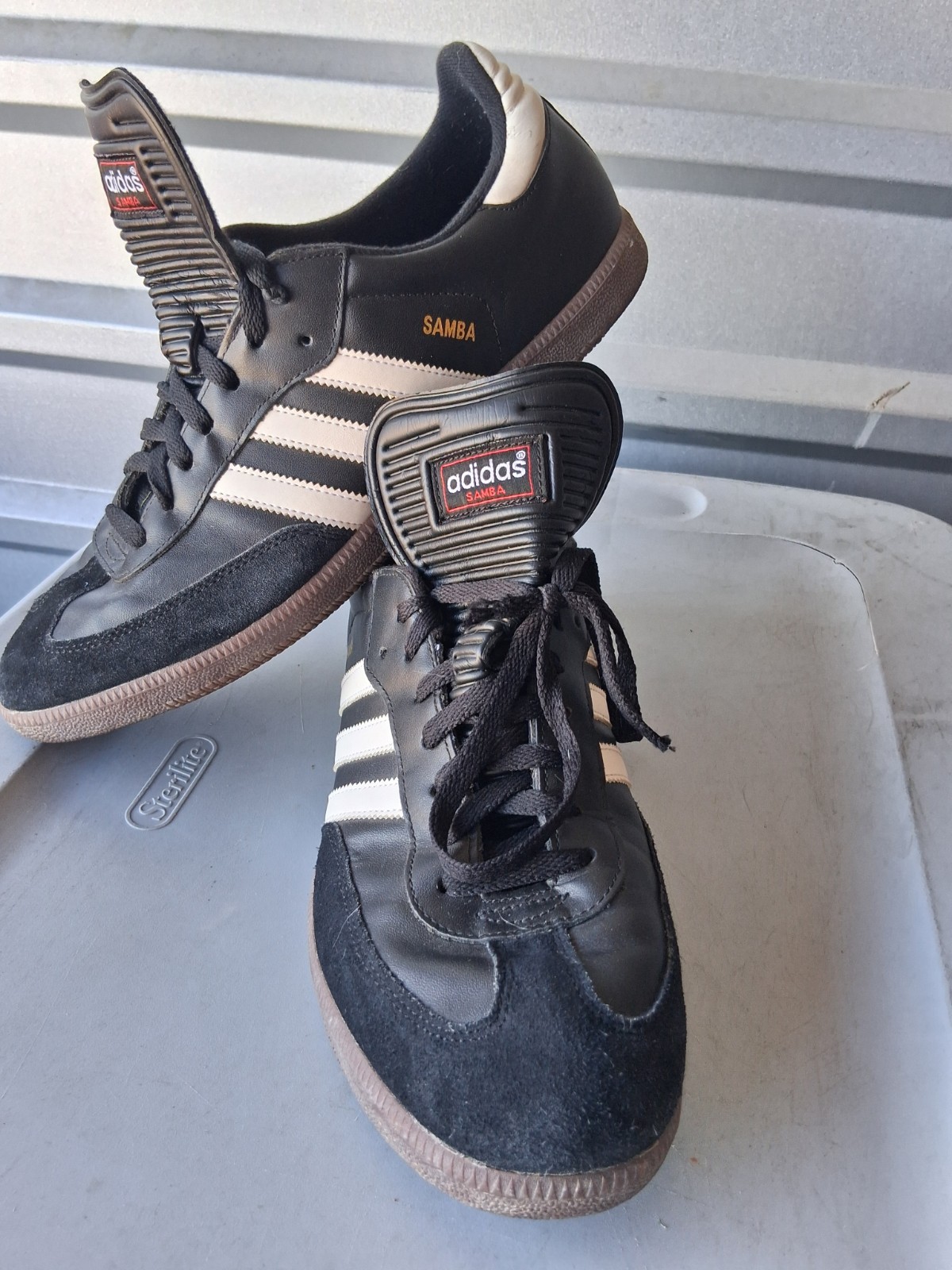 adidas samba classic men's black white gum bottom sneakers shoes 034563 size 13 adidas samba classic men's black white gum bottom sneakers shoes 034563 size 13
