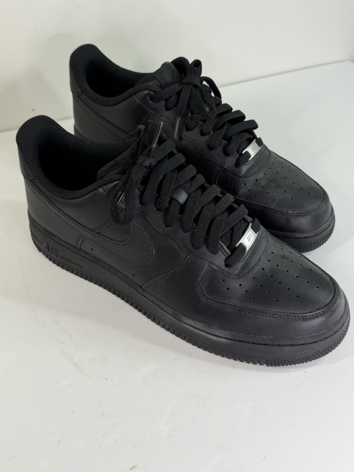 nike air force 1 '07 triple black men's low top leather sneaker cw2288 001 nike air force 1 '07 triple black men's low top leather sneaker cw2288 001