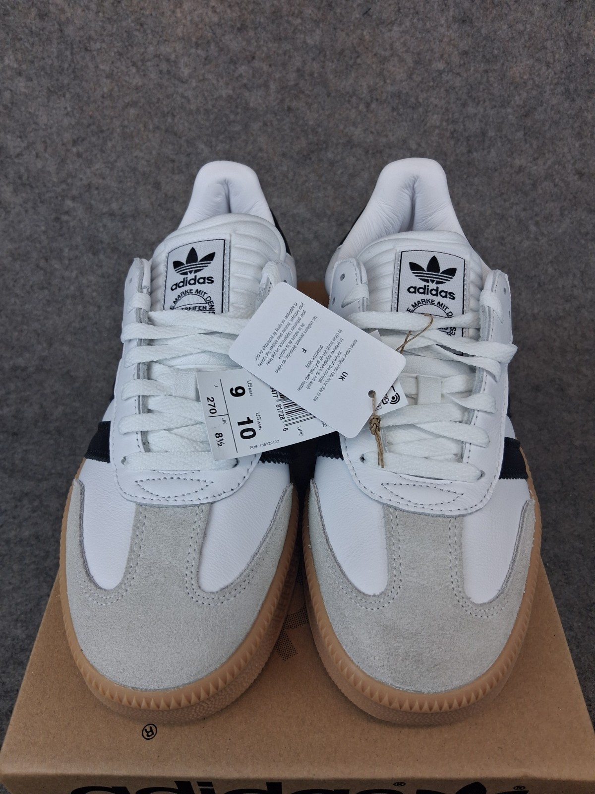 size 9 adidas samba xlg mens (10 womens) white/black ie1377 size 9 adidas samba xlg mens (10 womens) white/black ie1377