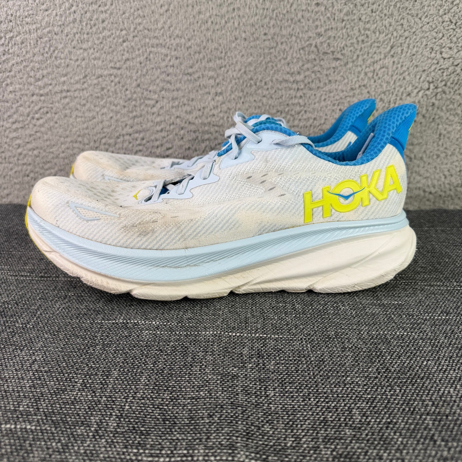 hoka clifton 9 running shoes men 13 wide blue white 1132210 iwep mesh sneakers hoka clifton 9 running shoes men 13 wide blue white 1132210 iwep mesh sneakers