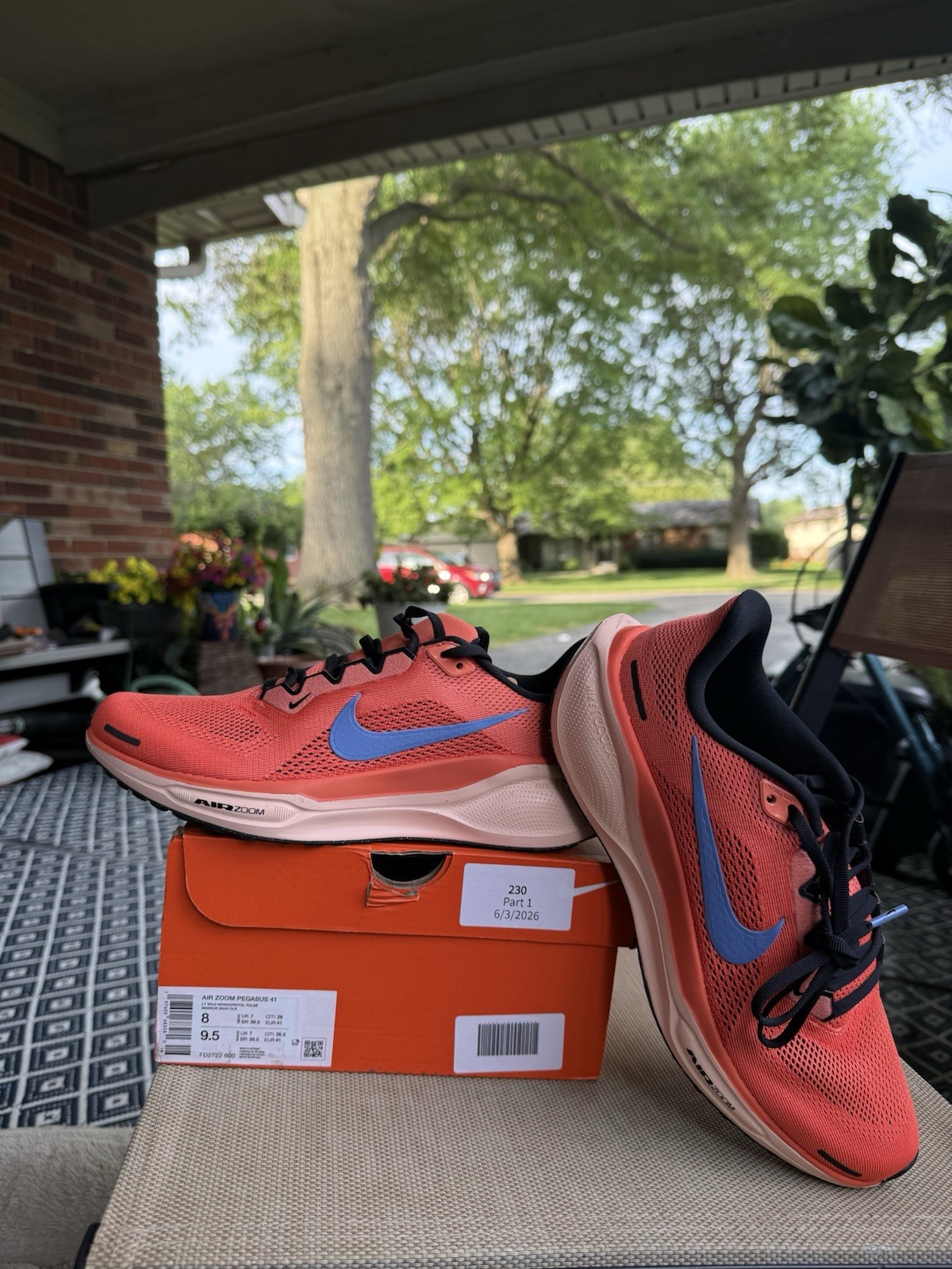nike air zoom pegasus 41 men's running sneaker red/blue fd2722 600 nike air zoom pegasus 41 men's running sneaker red/blue fd2722 600