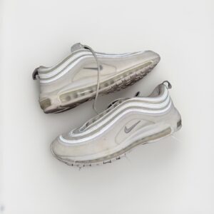 nike air max 97 triple white wolf gray low top men's sneakers 921826 101