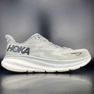 hoka one one clifton 9 men's size 13d harbor mist/black (1127895 hmbc)