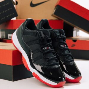 jordan air jordan 11 retro low bred black/varsity red/white 2025 fv5104 006