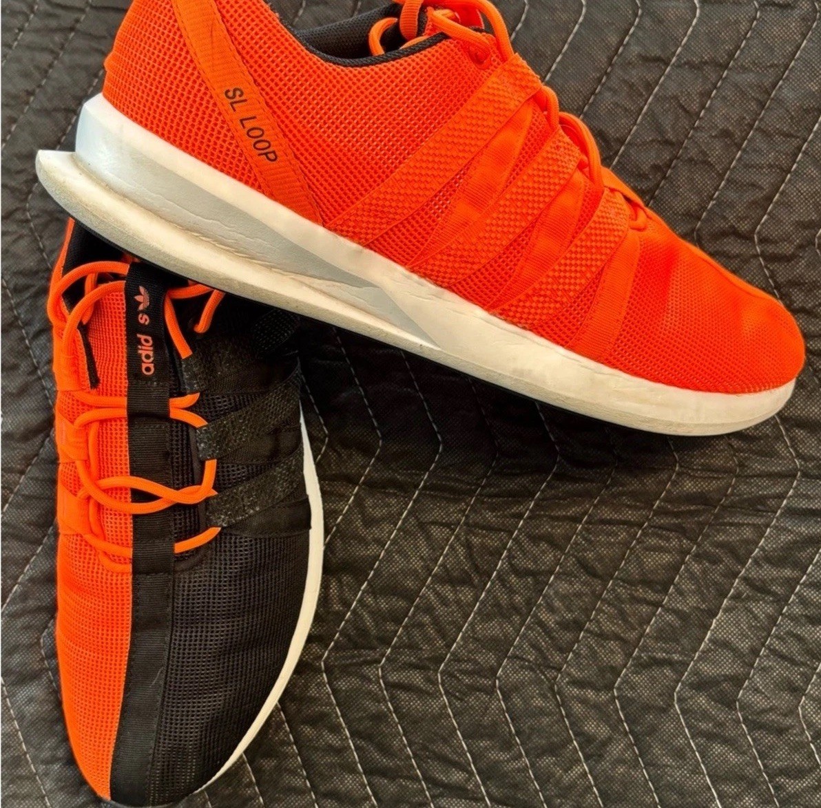 adidas sl loop orange black men's athletic sneakers mesh c77008 size 11.5 adidas sl loop orange black men's athletic sneakers mesh c77008 size 11.5