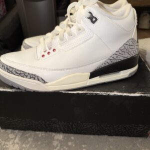 size 9 jordan 3 retro mid white cement reimagined