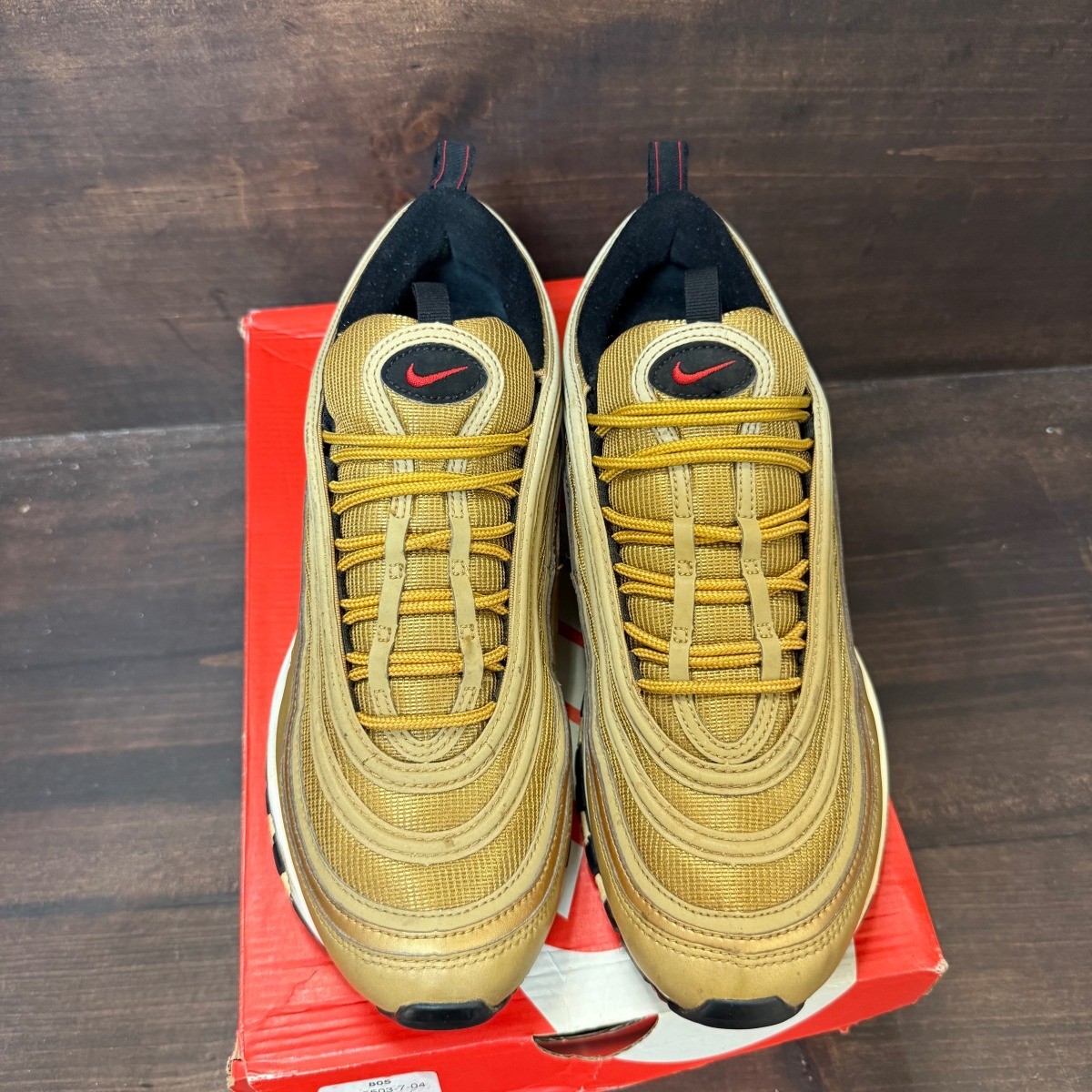 nike air max 97 metallic gold (2017/2018) (pre owned) 884421 700 ... size 10.5 nike air max 97 metallic gold (2017/2018) (pre owned) 884421 700 ... size 10.5