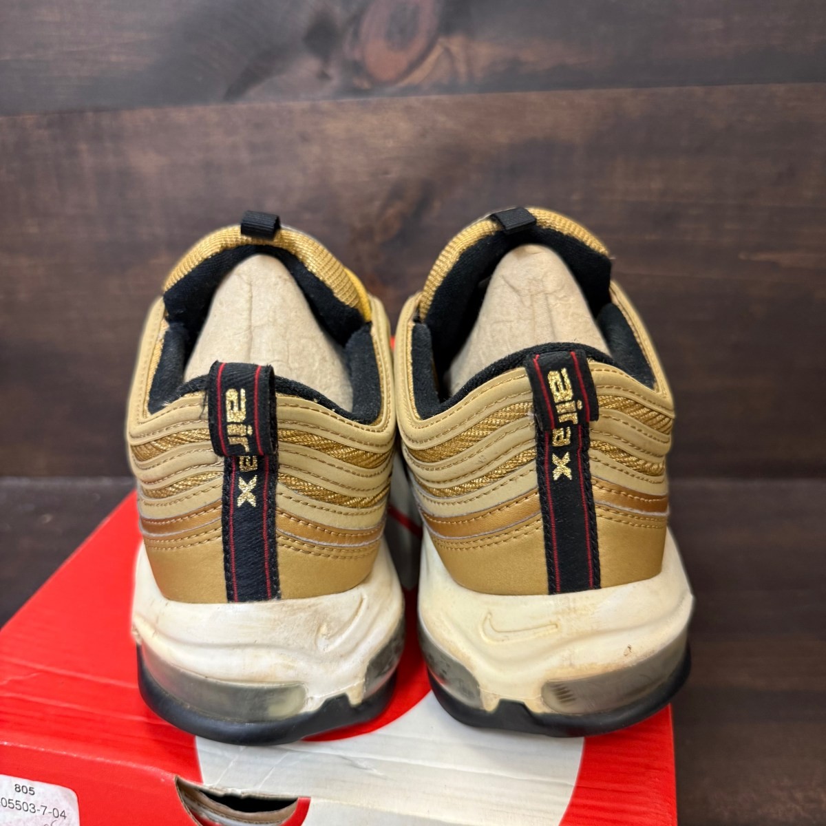nike air max 97 metallic gold (2017/2018) (pre owned) 884421 700 ... size 10.5 nike air max 97 metallic gold (2017/2018) (pre owned) 884421 700 ... size 10.5