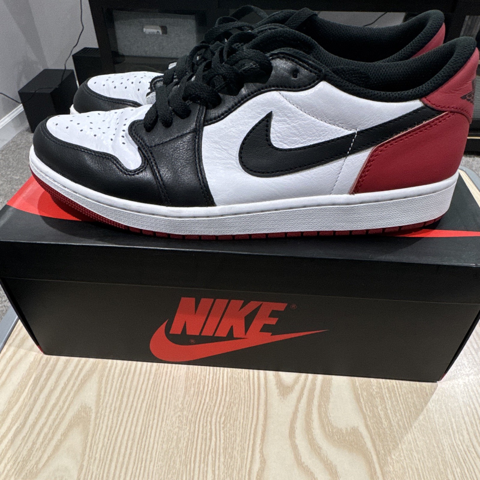 jordan air jordan 1 retro low og black toe white/black/varsity red cz0790 106 jordan air jordan 1 retro low og black toe white/black/varsity red cz0790 106