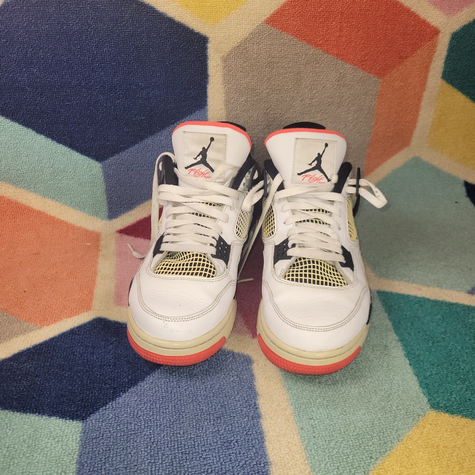 air jordan 4 retro flight nostalgia white bright crimson 308497 116 mens 12 air jordan 4 retro flight nostalgia white bright crimson 308497 116 mens 12