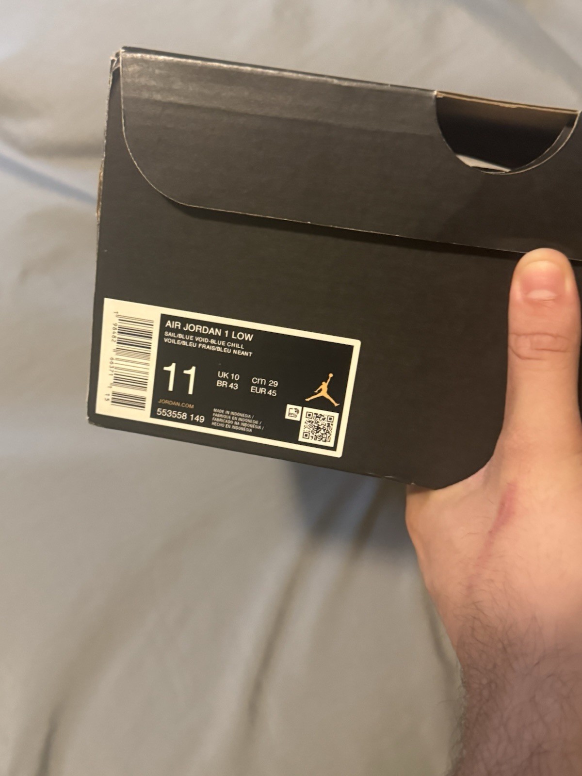 jordan 1 low powder blue size 11 with different box used condition jordan 1 low powder blue size 11 with different box used condition