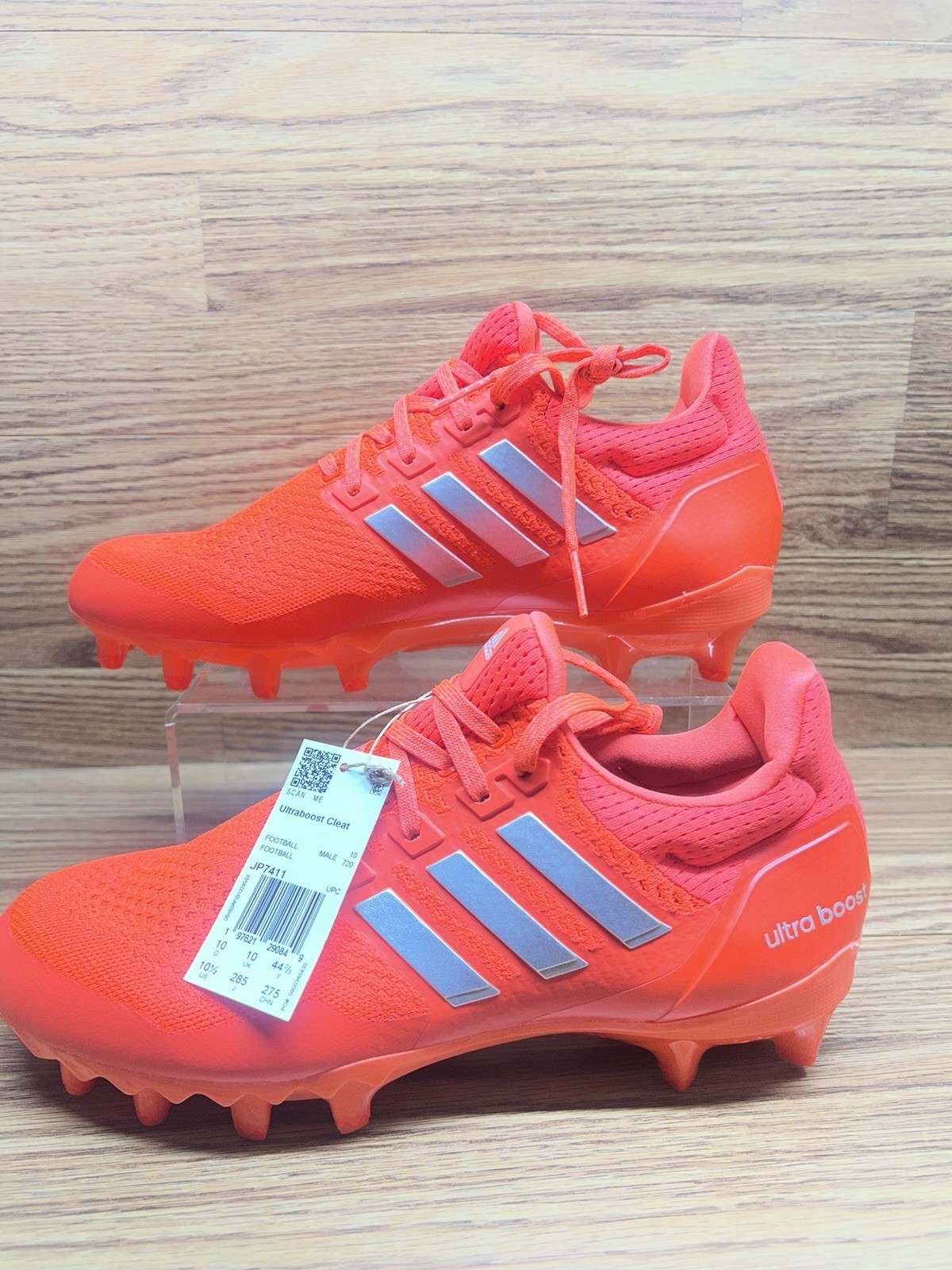 adidas ultraboost football cleats mens size 10.5 orange grey rare jp7411 adidas ultraboost football cleats mens size 10.5 orange grey rare jp7411