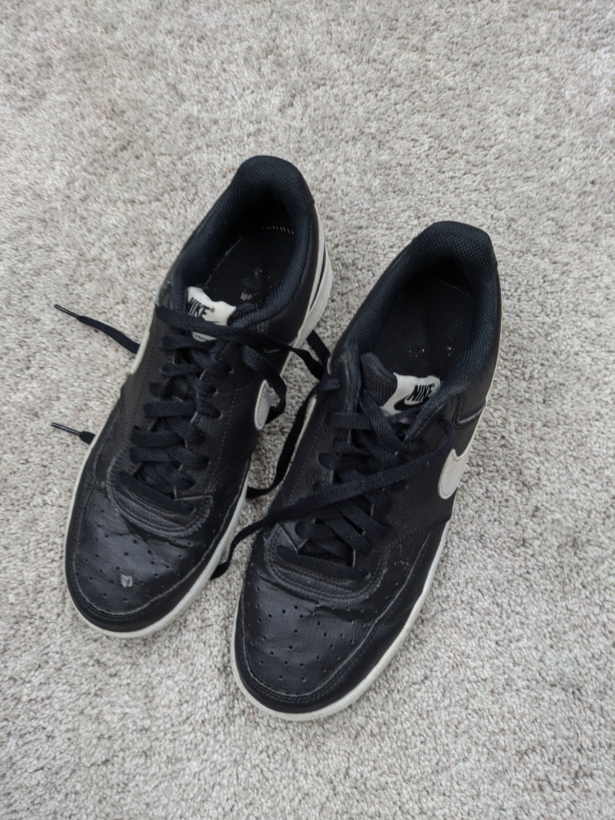 nike court vision low shoes mens 9 black running af1 dunk leather dh2987 001 nike court vision low shoes mens 9 black running af1 dunk leather dh2987 001