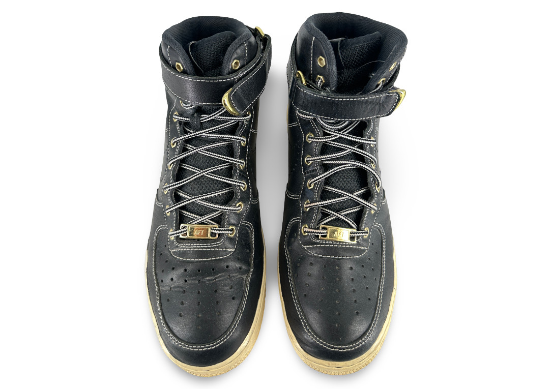 size 9.5m/11w nike air force 1 high black sail (2016) 882096 001 pre owned size 9.5m/11w nike air force 1 high black sail (2016) 882096 001 pre owned