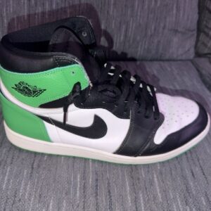 size 13 air jordan 1 retro og high lucky green