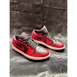 nike air jordan 1 low bred toe red black white sneakers 553558 612